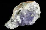 Purple Fluorite Crystals with Quartz - Mexico #71950-2